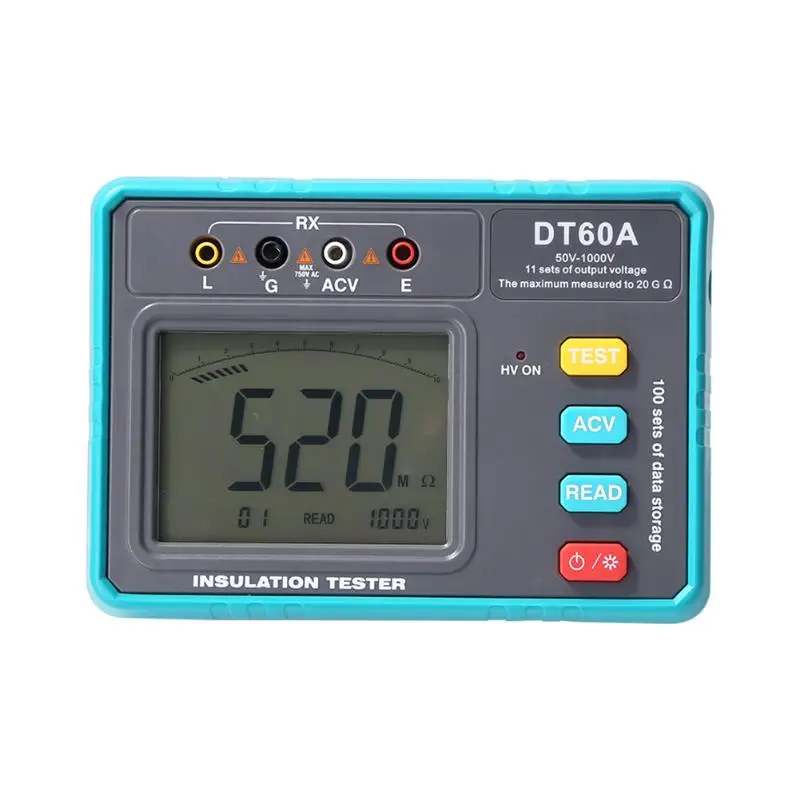

DT60A 50V-1000V Voltmeter Insulation Resistance Tester Diagnostic Tools Support Dropshipping