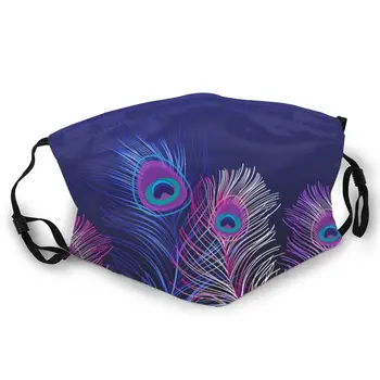 

Lovely Peacock Feathers Double-sided printed dustproof and windproof mask, can be cleaned and reused,suitable for outdoor sports