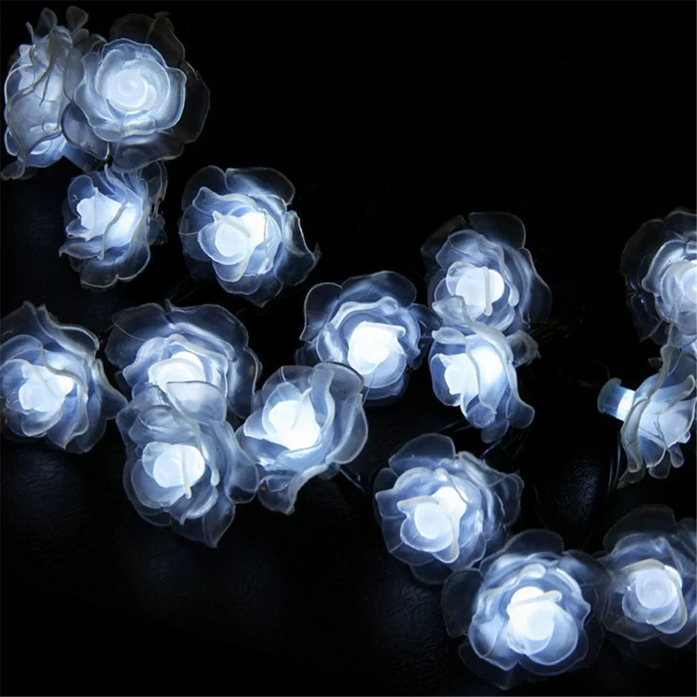 30LED Роза Солнечная гирлянда Сказочный светильник s открытый/закрытый Рождественский светильник водонепроницаемый для праздника свадьбы комнаты дерево Патио Сад Декор