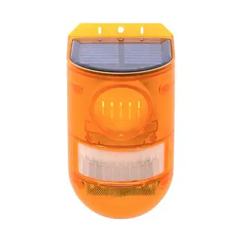 

1pc Solar Warning Light Durable Convenient Useful Practical Anti-Theft Lamp Alarm Light For Outside Outdoor