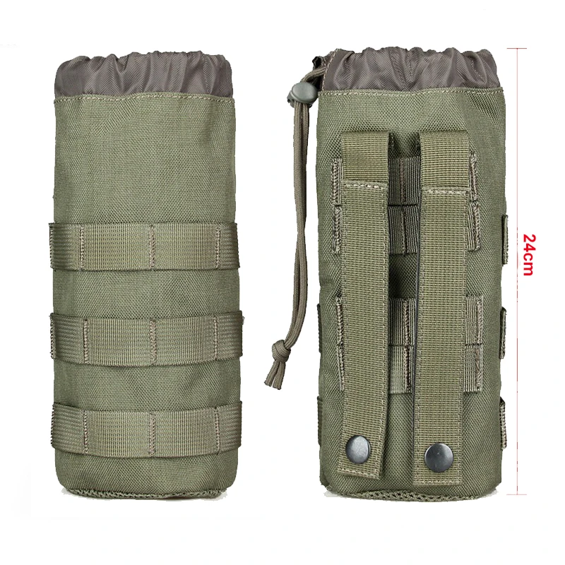 1000D Tactical Water Bag Outdoor Military Molle System Vest Backpack Kits Holder Kettle Bag for Travel Hiking Climbing Cycling