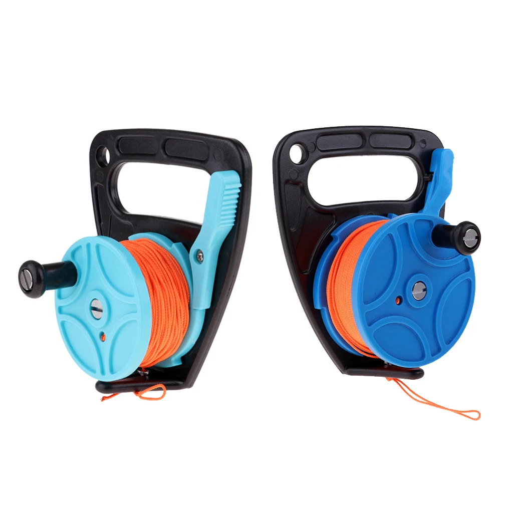 Акваланг SMB Wreck Dive Reel Tech Spool& Thumb Stopper, 46m+ 83m Orange Line
