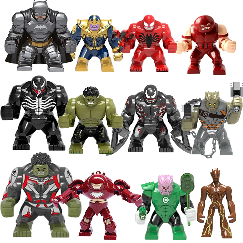 

Playmobil building blocks figure Toys Hulk Venom Batman Thanos Iron Man Large size Children's toy building blocks