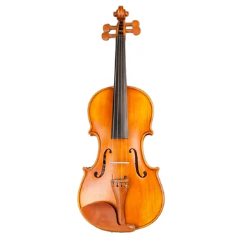 

HOT-Full Size Natural Flamed Maple Hand-Craft Advanced Violin Spice Face Ebony Fitted with Case Bow Rosin Mute