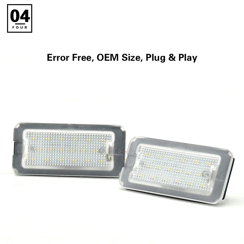 Пара номерных знаков без ошибок 18-SMD светодиодный свет лампы 6000K крутые автомобильные аксессуары для Fiat 500 10,2007-500C 09,2009
