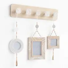 

3/4/5 Hooks Nordic Style Wall Mounted Wood Coat Hanger Storage Rack Home Decor
