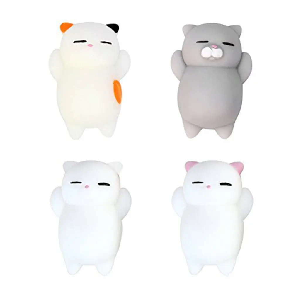 1PC Cute Mochi Squishy Cat Toy Antistress Ball Stress-Relief Soft Mini Animal Squeeze Decompression Healing Toy Kids Funny gift