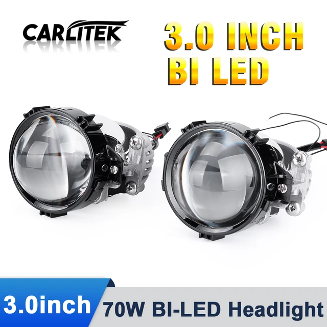 2X 3.0 Bi-LED Projector Lens 100W 20000LM Car Headlight Universal Retrofit  RHD