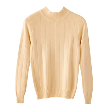 

Autumn Winter New Turtleneck Long-sleeved Sweater Fashion Trend Solid Color Women's Knitted Pullover