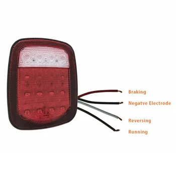 

2 X 16 LED Universal Stop Tail Turn Signal Backup Light Lamps For Truck Jeep 12V