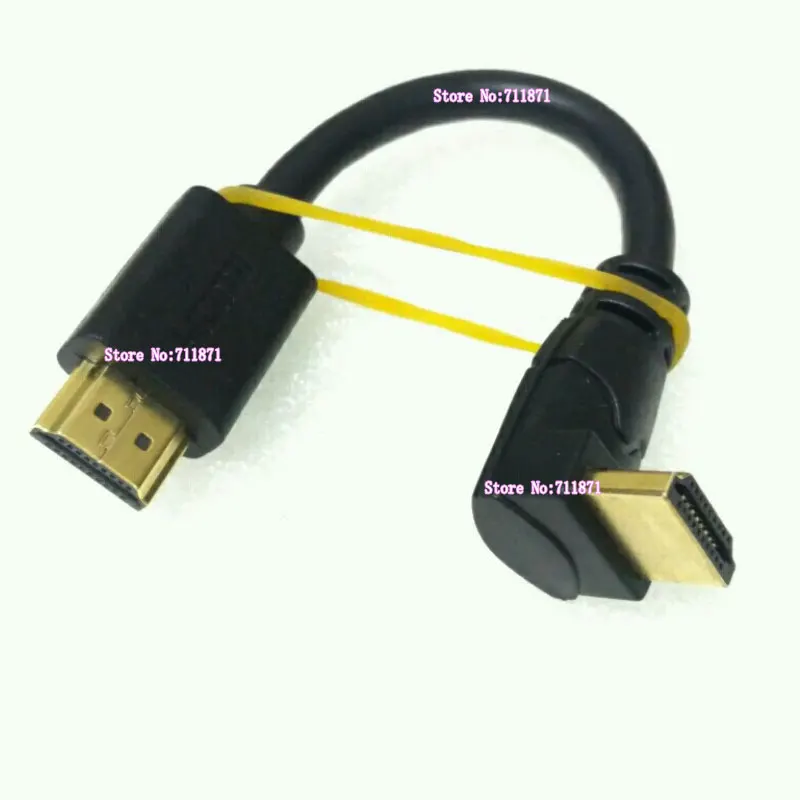 Поддержка 60 Гц 4 к 2 к HDMI 2,0 HDMI кабель Линия изгиб под прямым углом HDMI кабель 15 см короткая 90 градусов вверх вниз изгиб HDMI кабель линия