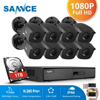 

SANNCE 16 Channels CCTV Security System 16CH HD 1080P DVR 8PCS 1920*1080P IR Outdoor Cameras 1.0MP Video Surveillance Kit