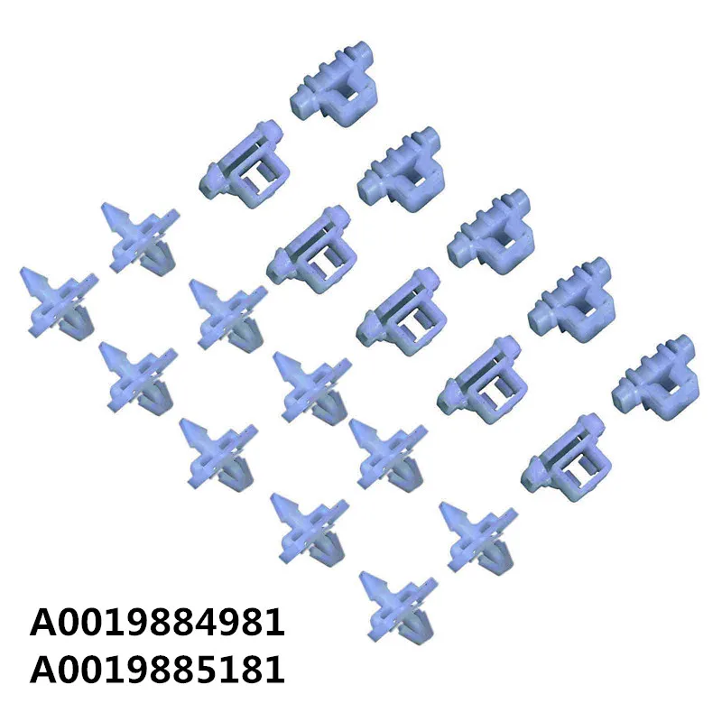 

10Sets (20pcs)TRIM PANEL CLIP SEITENLEISLEN CLIPS A0019884981 A0019885181 Fairings Clamps Fairings For W124 S124 W201