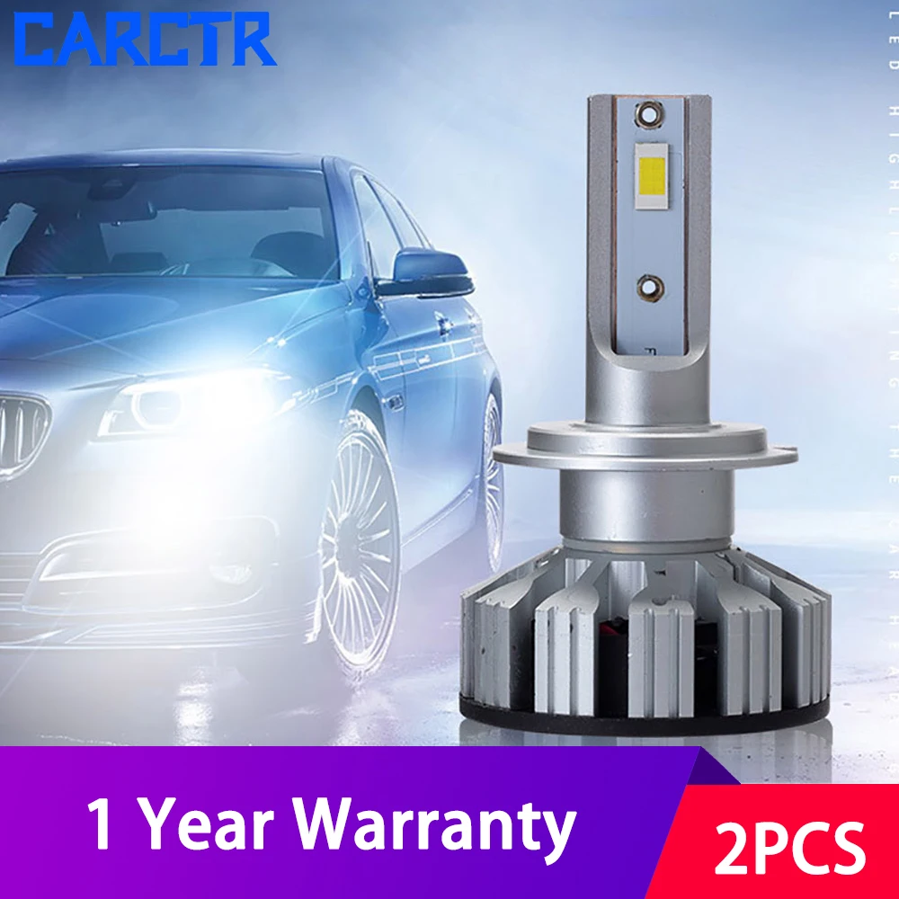 CARCTR светодиодный фар автомобиля лампы H4 H7 светодиодный лампы H8 H9 H11 9005 9006 6000K H1 IP67 авто фары 5000LM 40 Вт Светодиодный прожектор автомобильные аксессуары