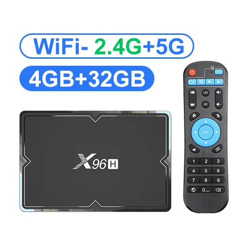 4G 32G TV Box X96H Android 9,0 ТВ-приставка 4 Гб 64 Гб H603 Процессор четырехъядерный 6K 2,4G 5G двойной Wifi USB 3,0 BT4.1 H.265 Lan 100M Android телеприставка - Цвет: 4G 32G TV Box