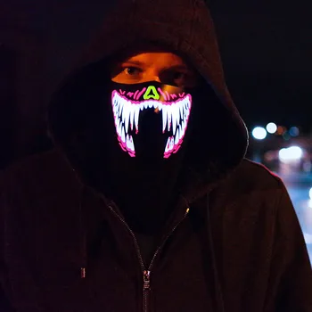 

LED Light Up Mask Sound Reactive to Music for DJ Dancers Glow Rave Party Festival Concert Entertainment Accessories
