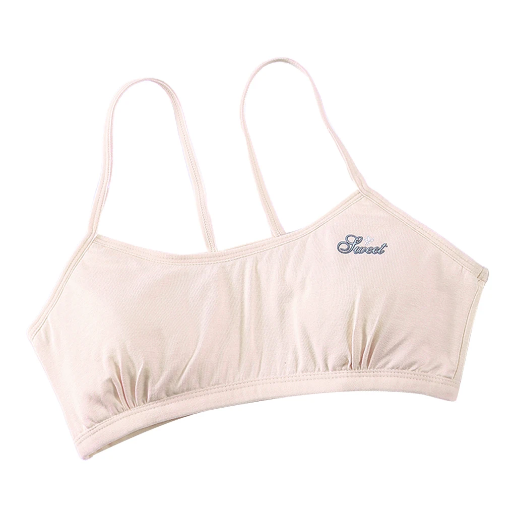 Young Girls Teen Girls Breathable Bra Wireless Stretchy Yoga Bras Training Bra for Activity Gym