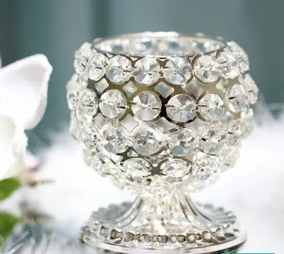 Silver Crystal Серебряные хрустальные подсвечники, вазы, подставка для свадебного стола, центральные украшения на День святого Валентина, украшение для дома pf102910 - Цвет: Silver Crystal