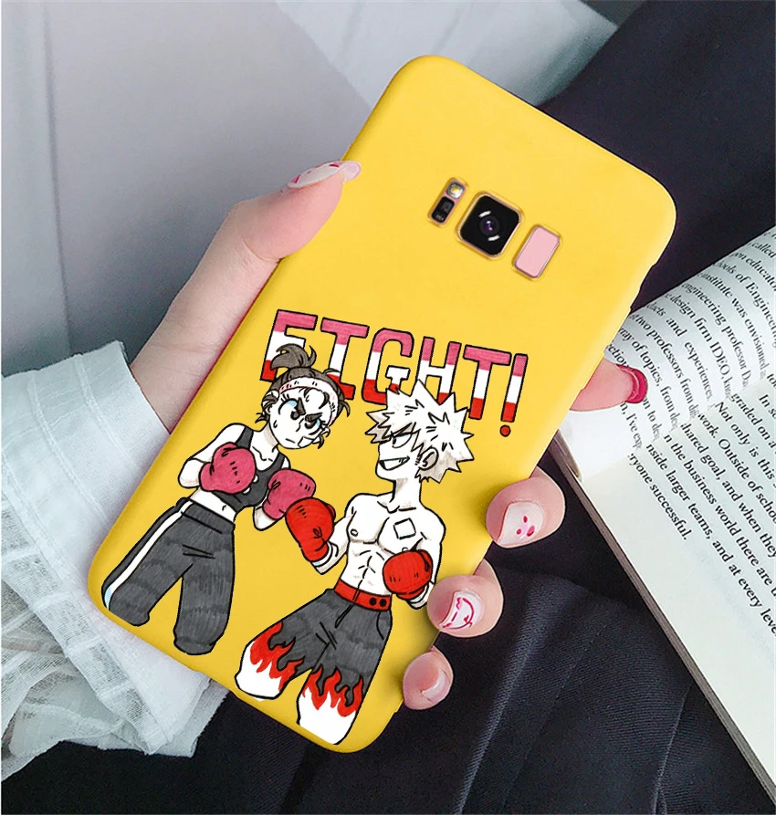 Anime My Hero Boku no Hero Academia in pink soft candy Phone Case for Samsung s8 s8plus s9 s9plus s10 s10e note9 note10 - Цвет: HHSR-24076