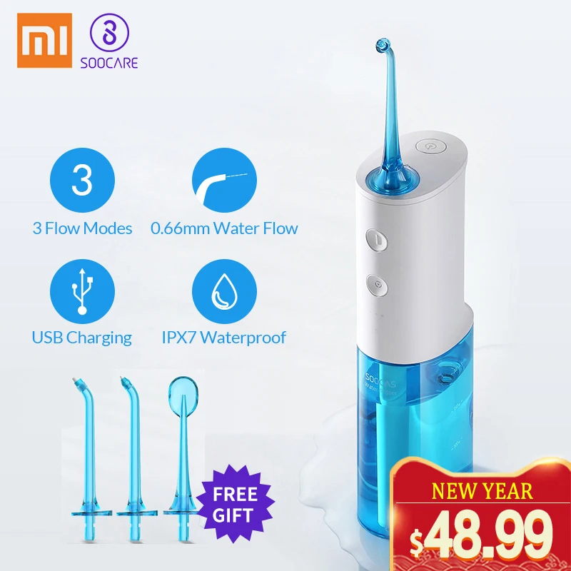 Xiaomi SOOCAS W3 портативный ирригатор для полости рта USB Перезаряжаемый водный