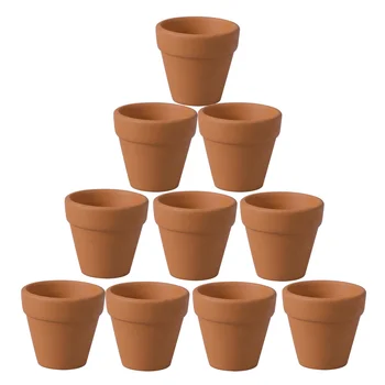 

10Pcs 4.5x4cm Small Mini Terracotta Pot Clay Ceramic Pottery Planter Cactus Flower Pots Succulent Nursery Pots Great for Plants
