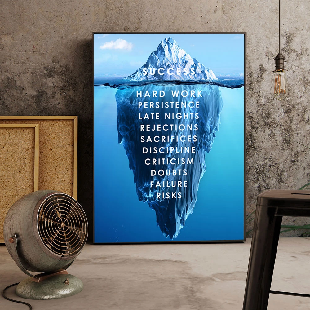 Affiche Murale En Toile De Paysage Nordique Image Murale Motivation Citation Artistique Iceberg De Succes Inspiration Moderne Aliexpress Affiche Murale En Toile De Paysage Nordique Image Murale Motivation Citation Artistique Iceberg De Succes Inspiration Moderne Aliexpress