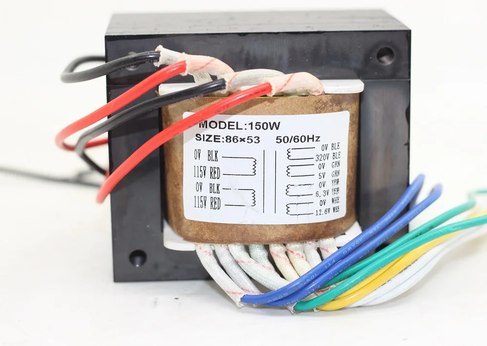 150w E Type Transformer For Tube Power Amplifier Output：0320v 05v 06
