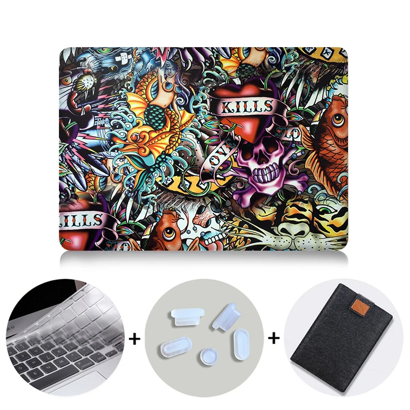 MTT чехол с граффити для Macbook Air 11 13 Pro retina 12 13 15 16 дюймов Сенсорная панель чехол для mac book pro 13,3 15,4 сумка для ноутбука чехол - Цвет: MB18