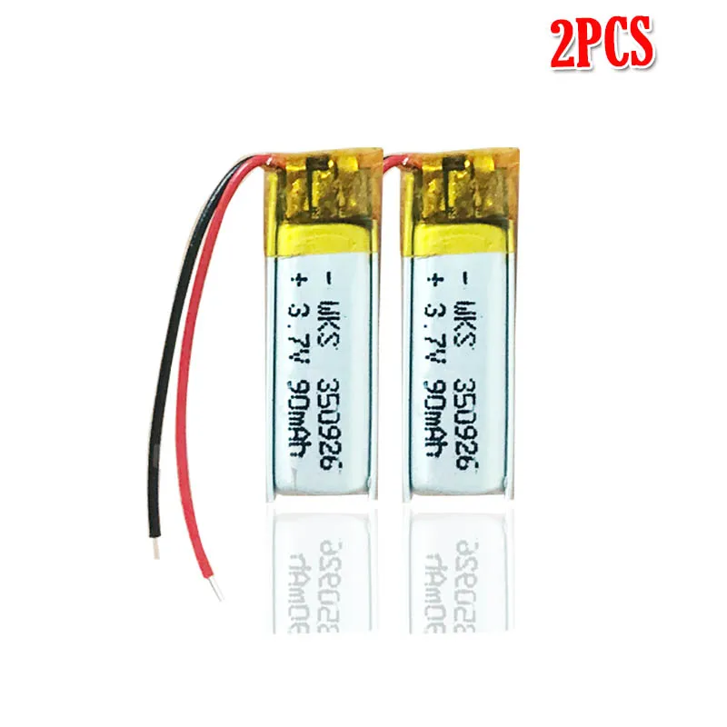 2pcs 3,7 в 90 мАч 350926 литий-ионный полимерный аккумулятор для плеера MP3 MP4 MP5 gps DVD планшет Bluetooth Камера li-po ячейка - Цвет: 2pcs