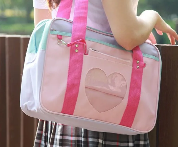 

Japanese JK Student School Uniform Bag COS Lolita Girl Preppy Commute Casual Handbags Oxford Polyester Crossbody Bags