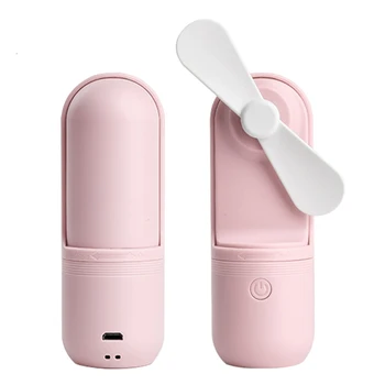 

Ultra-Quiet Usb Charging Handheld Mini Folding Fan Desktop Fan Pink