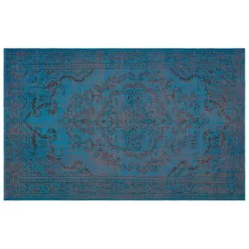 

Handmade Turquoise Vintage Overdyed Turkish Area Rug 179x280 Cm-5'10''X9'2''