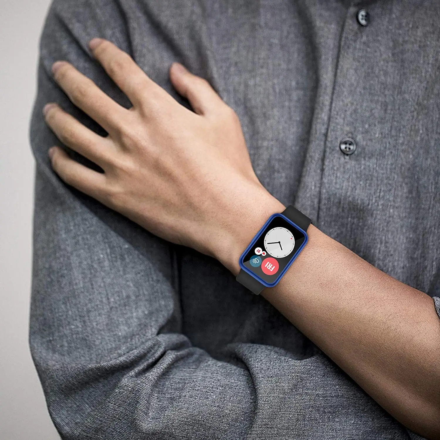 Huawei Watch fit 케이스 용 도금 커버 Smartwatch 액세서리 TPU 범퍼 All-Around Screen Protector Huawei Watch fit watchcase