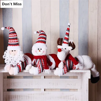 

Christmas Decorations for Home Display Window Santa Claus Snowman Elk Figures Christmas Dolls Xmas Gift Toys Navidad Accessories