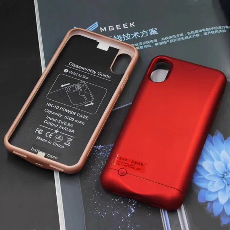 KQJYS 5200 мАч чехол для внешнего аккумулятора для iPhone X чехол для зарядного устройства s Портативный внешний аккумулятор чехол для зарядки для iPhone XS