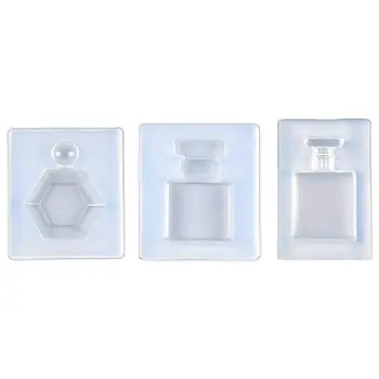 

3 Pcs Perfume Bottle Epoxy Resin Shape Mold, Pendant Clay Silicone Mold with Jewelry Molds,Earring Necklace Making and DIY Craft