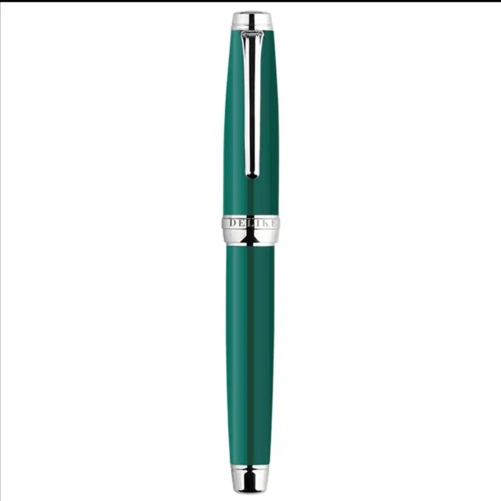 Bamboo Green 1 шт. Delike New Moon 3 авторучка металлическая Лаковая ручка EF/M/EF изогнутое перо дополнительная коробка посылка канцелярские принадлежности для офиса и школы - Цвет: Bamboo Green