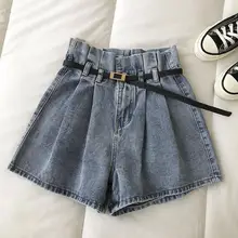 

Shorts Women Denim Vintage Ulzzang Pure Black Schoolgirls Short Trouser Simple Summer Basic All-match Female Clothing High Waist