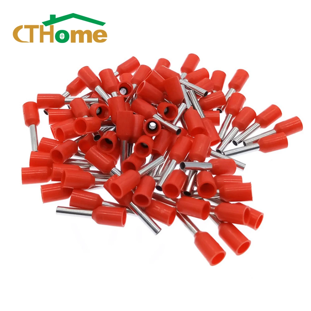 

500/1000/1200pcs E0508 Insulated Cord End Terminal Crimp Terminal Wire Connector Crimp Ferrules Crimping Terminals Tubular