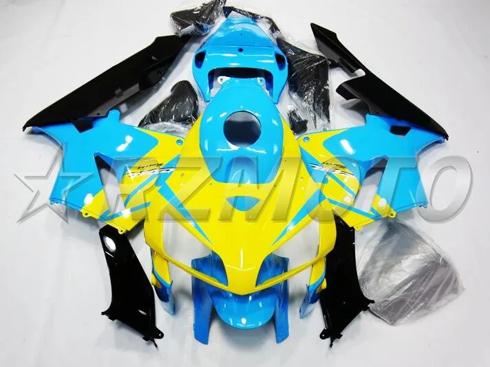 

Top (Injection mold) New ABS Motorcycle Full Fairing Kit Fit For Honda CBR600RR 05 06 F5 2005 2006 Fairings sky blue yellow