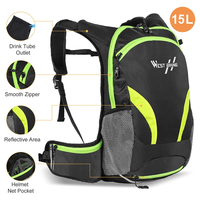 WYJW Mochila para Bicicleta, Impermeable y Transpirable Ciclismo