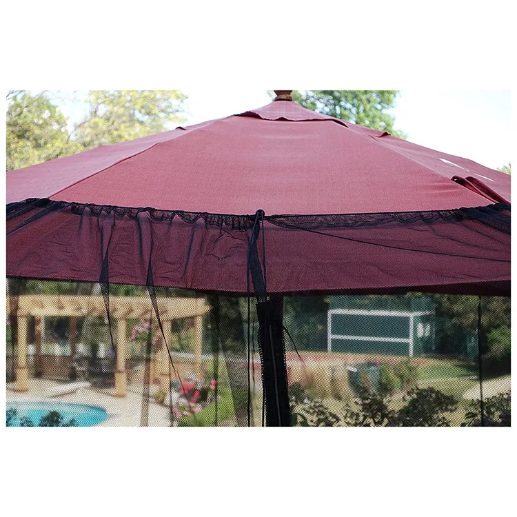 2021 high quality outdoor outdoor restaurant courtyard with zipper anti-mosquito umbrella net cover parasol mosquito net
