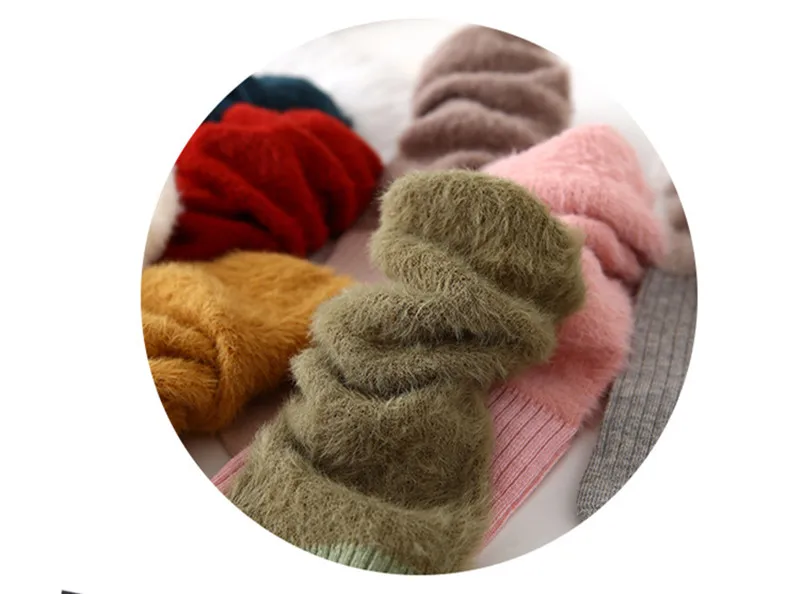 Зимние однотонные детские носки для малышей толстые повседневные кашемировые Гольфы кораллового цвета для мальчиков и девочек хлопковые носки для малышей гетры