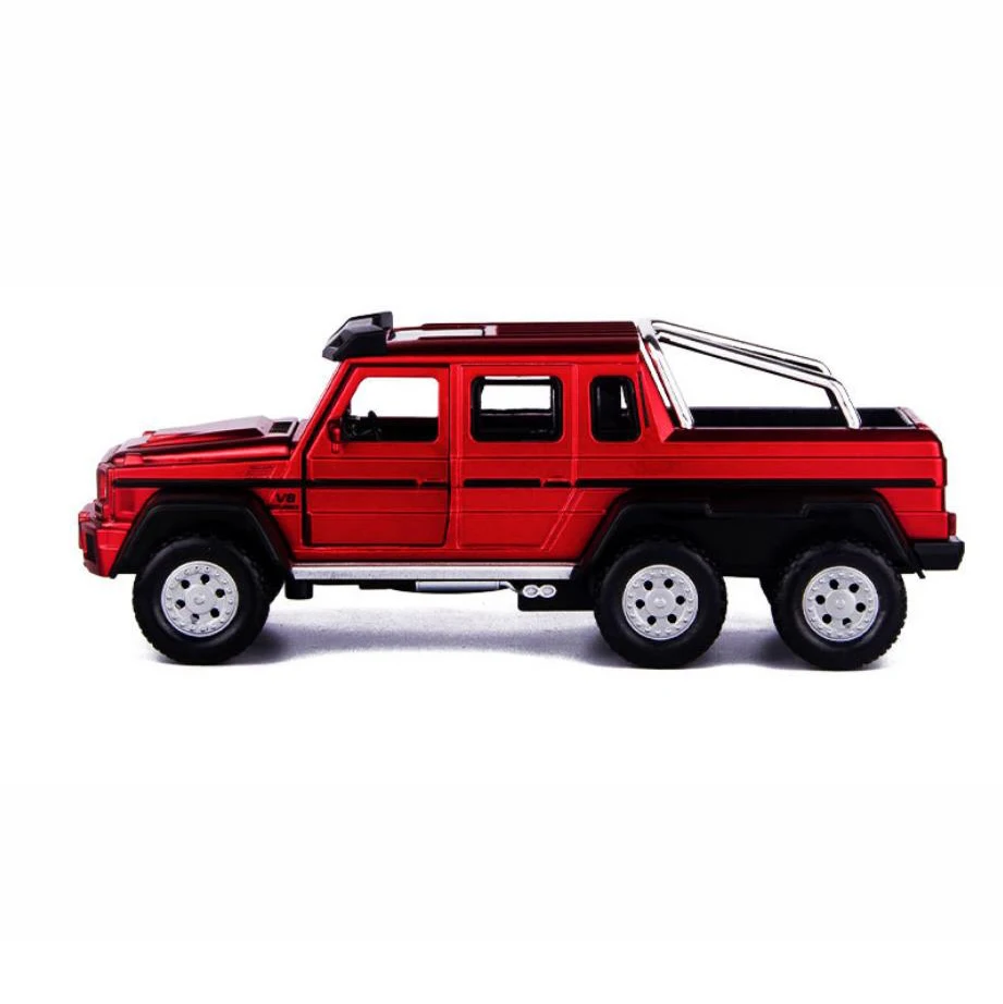 1:32 Масштаб колеса литой автомобиль benz brab g63 6x6 пикап металлическая модель