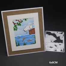 Kot i ryby boże narodzenie umiera Scrapbooking nowy nabytek matryce do cięcia metalu nowy 2019 Alina rzemiosła umiera cięcia Alinacraft(China)