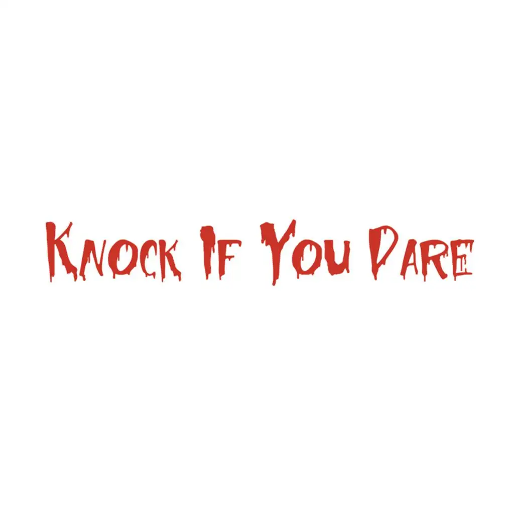 Knock If You Dare Halloween Door Wall Sticker Home Halloween Decoration