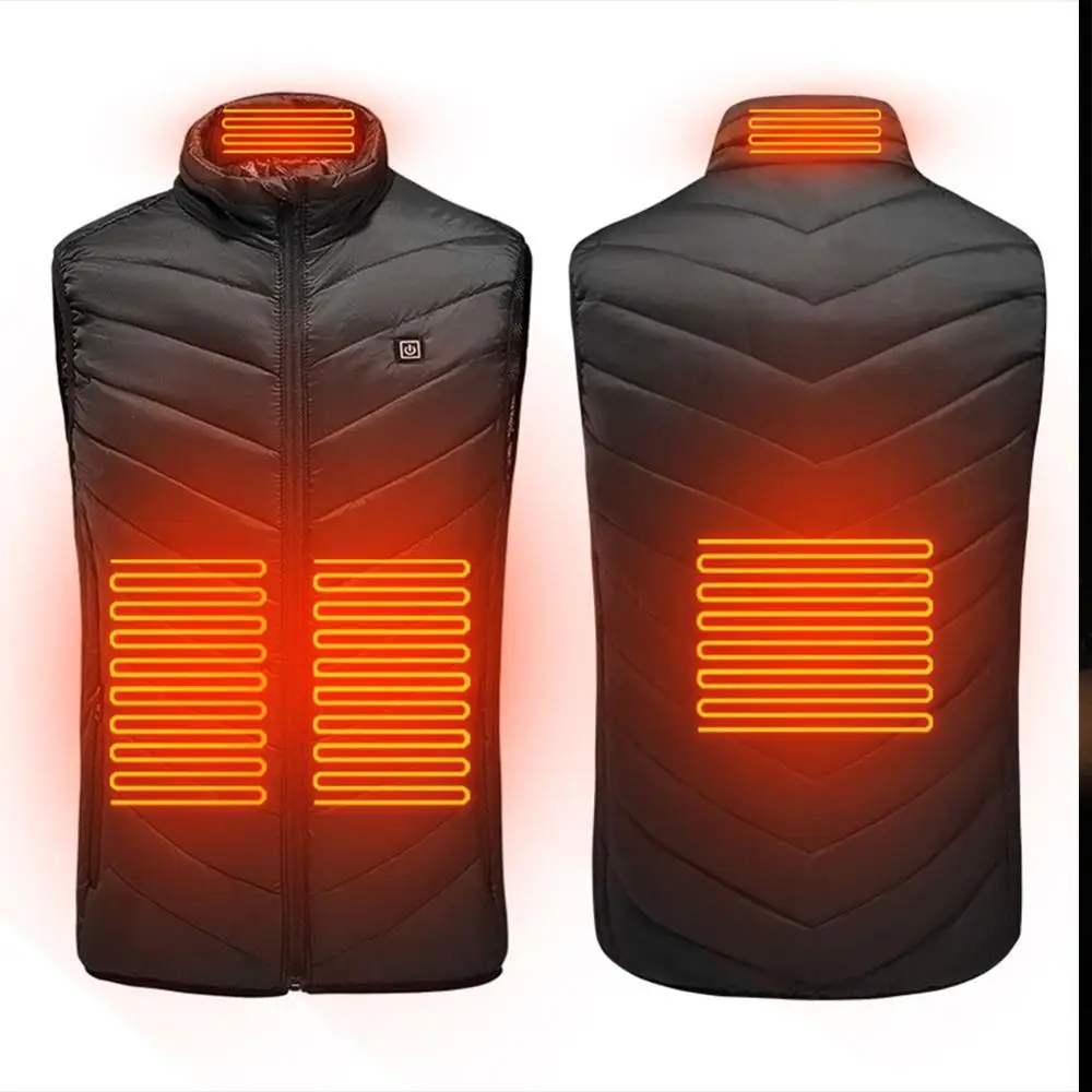 

sleeveless heating warm vest three-speed control temperature Maximum temperature 45Â°C outdoor camping hiking golf 4P