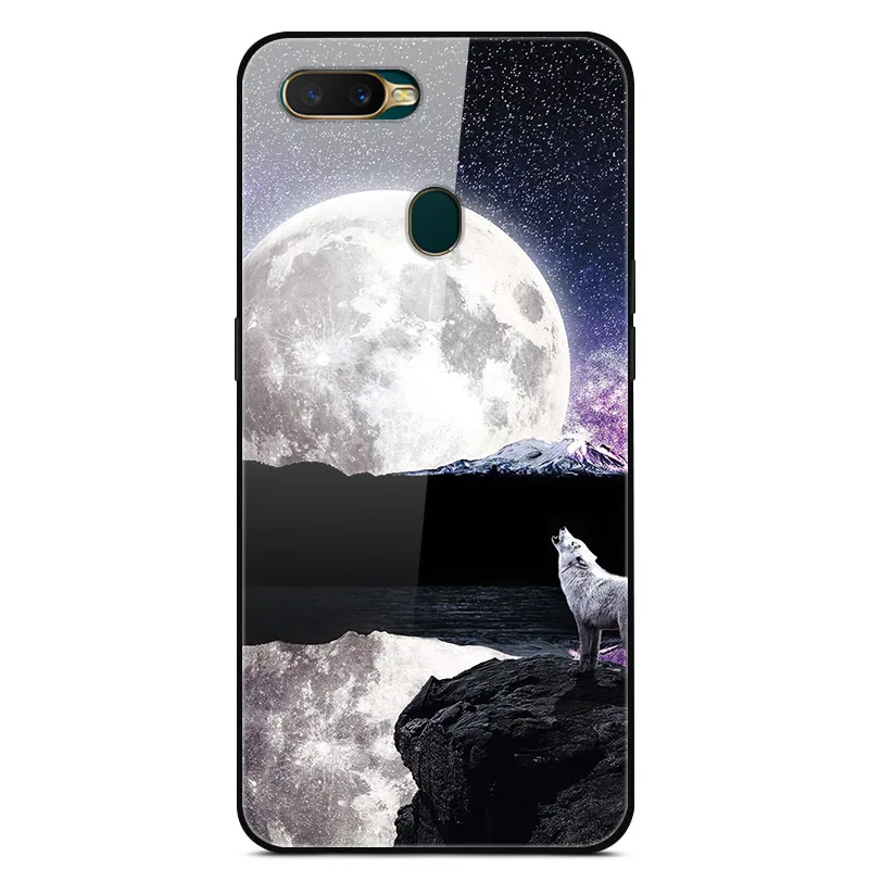 70 Для Oppo AX7 чехол из закаленного стекла с изображением планеты космос, чехол из стекла для Oppo A7 A 7 AX7, чехол для Oppo A5s AX5S AX7 A7 - Цвет: 70