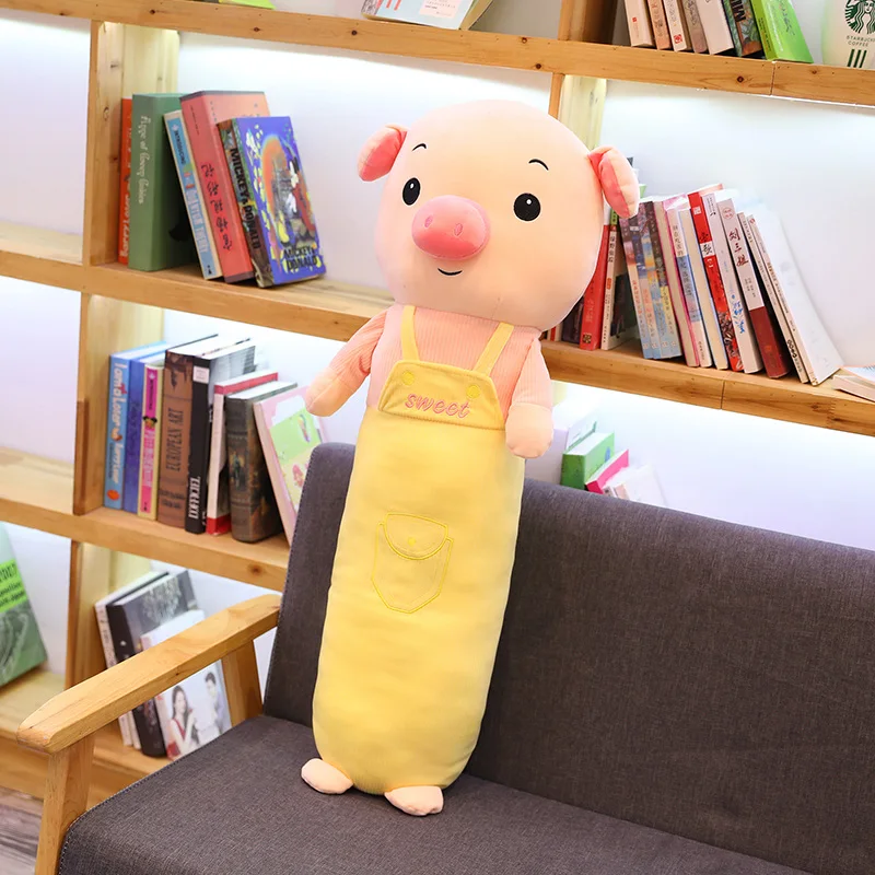 pig Новое поступление, мультяшный пояс, длинная подушка для животных, плюшевая игрушка, мягкое животное, плюшевая кукла, Подушка для сна, детский кавайный подарок на день рождения, Рождество - Цвет: pig
