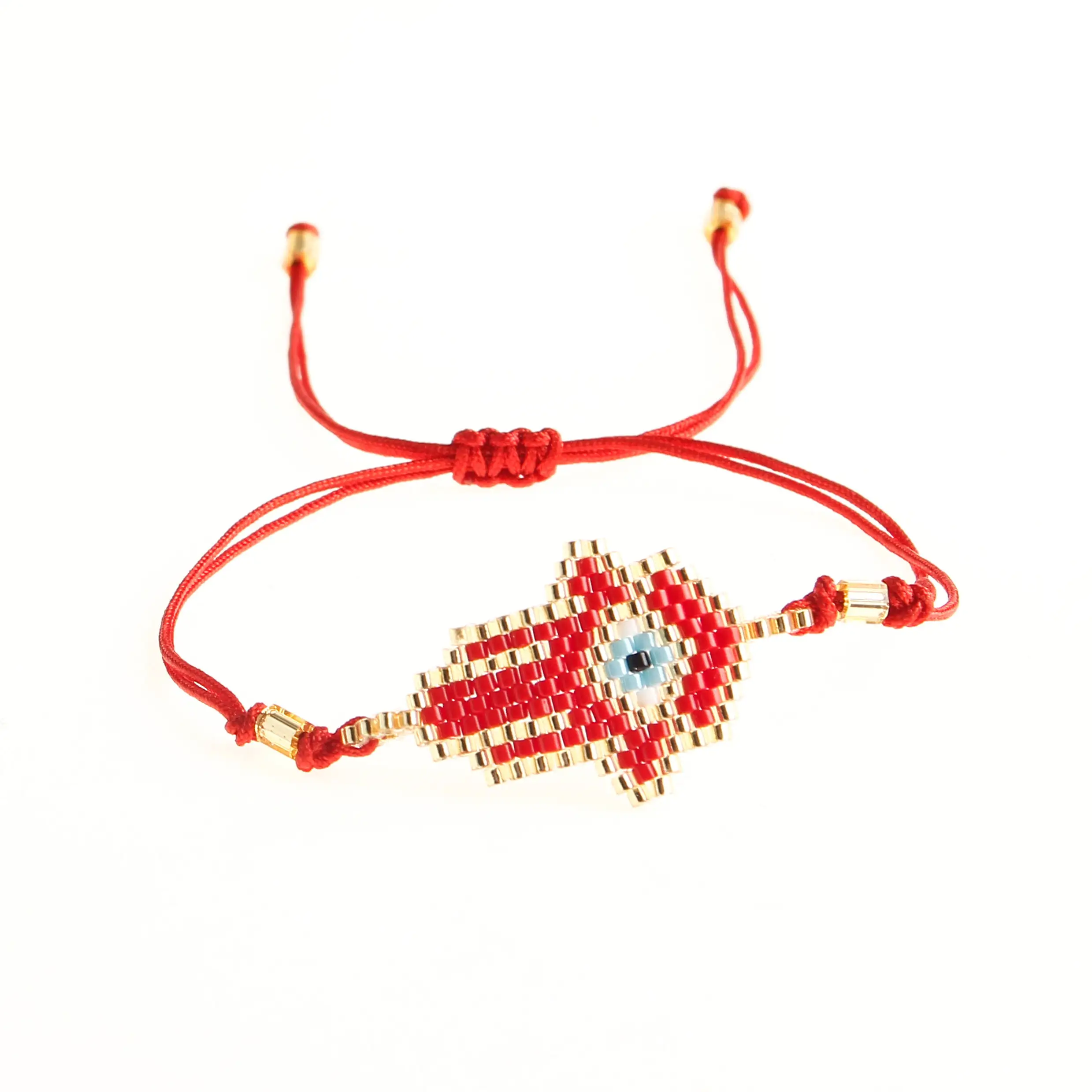 MI-B190356A Go2boho MIYUKI Love ювелирные изделия Турецкий Дурной глаз браслет женский кисточкой Pulsera Mujer сердце Фатима хамса ручной работы браслеты - Окраска металла: MI-B190356A